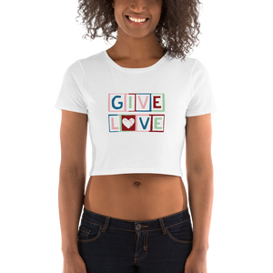 "GIVE LOVE" CROP TEE | WHITE BOX