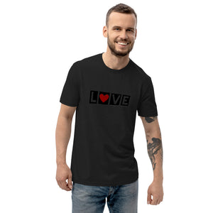 DISCREET RED HEART "LOVE" RECYCLED TEE